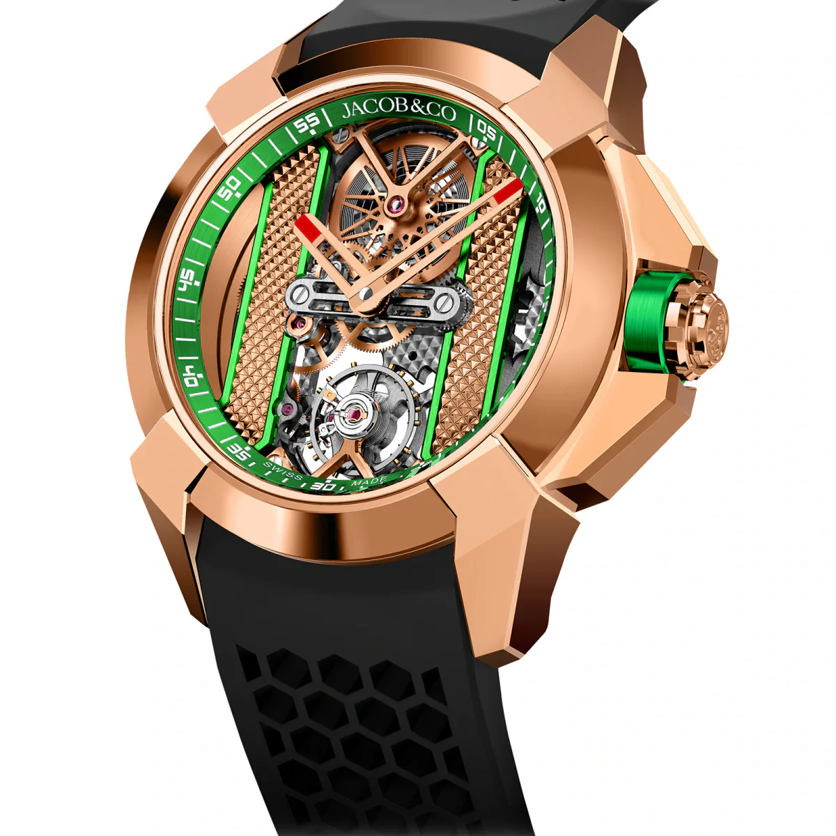Jacob & Co Epic X Rose Gold - Green Inner Ring