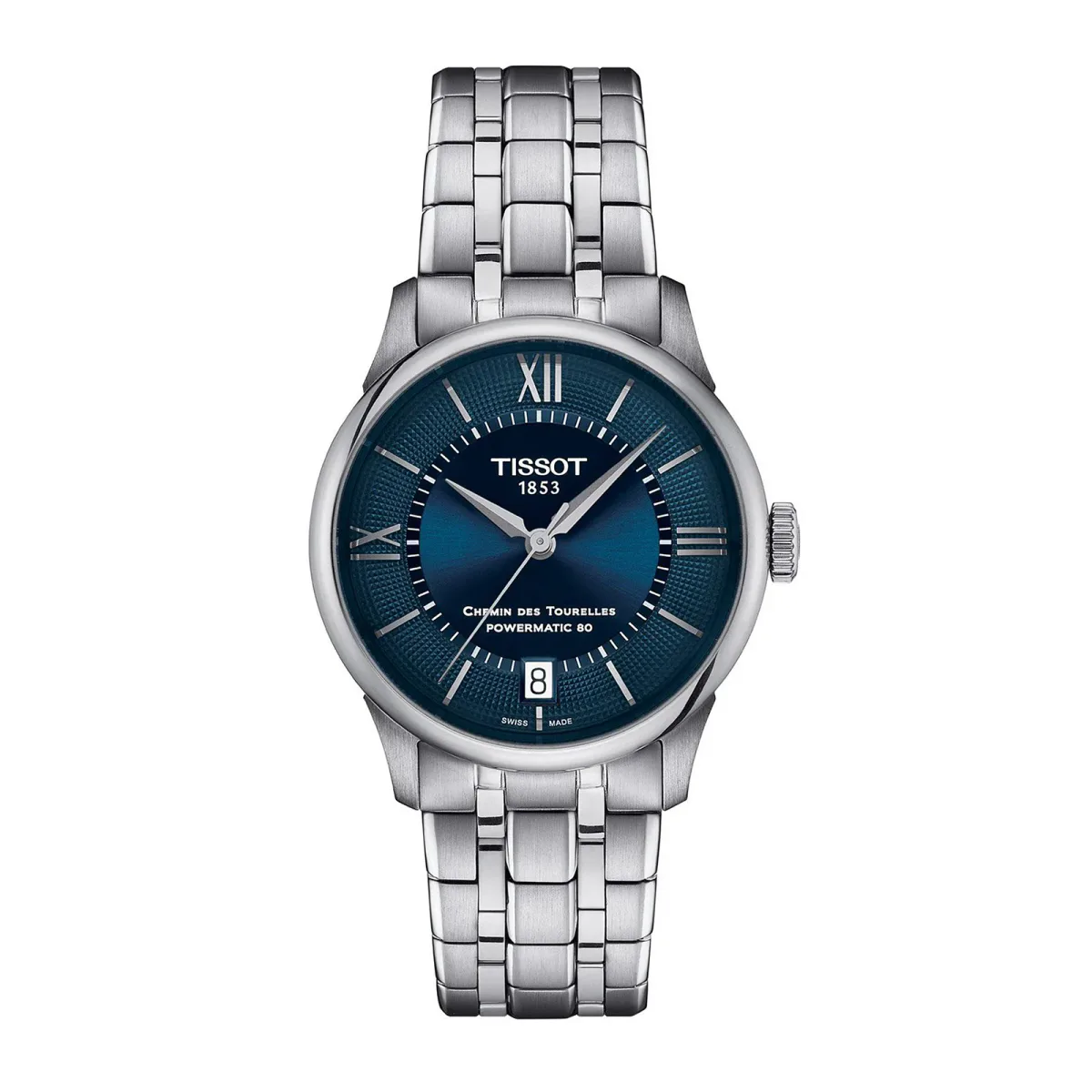 Tissot Chemin Des Tourelles Powermatic 80 34mm Mens Watch Blue
