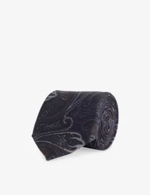 CORNELIANI Paisley Print Silk Tie