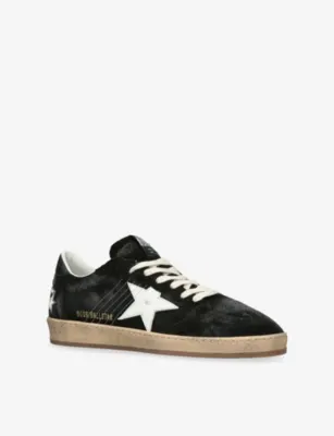 GOLDEN GOOSE Ballstar Stitched 80203 Suede Trainers - EUR 42 / 8 UK MEN in BLACK, additional product view 3