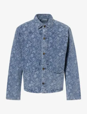 HONOR THE GIFT Floral Utility Denim Jacket in LIGHT INDIGO – Mens | Coats & jackets | Lightweight