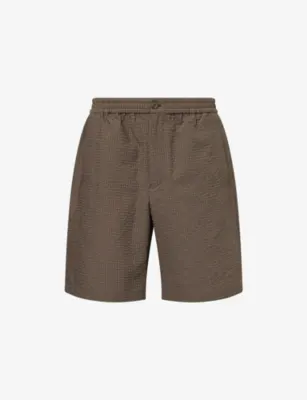 EMPORIO ARMANI Icon Seersucker Woven Bermuda Shorts