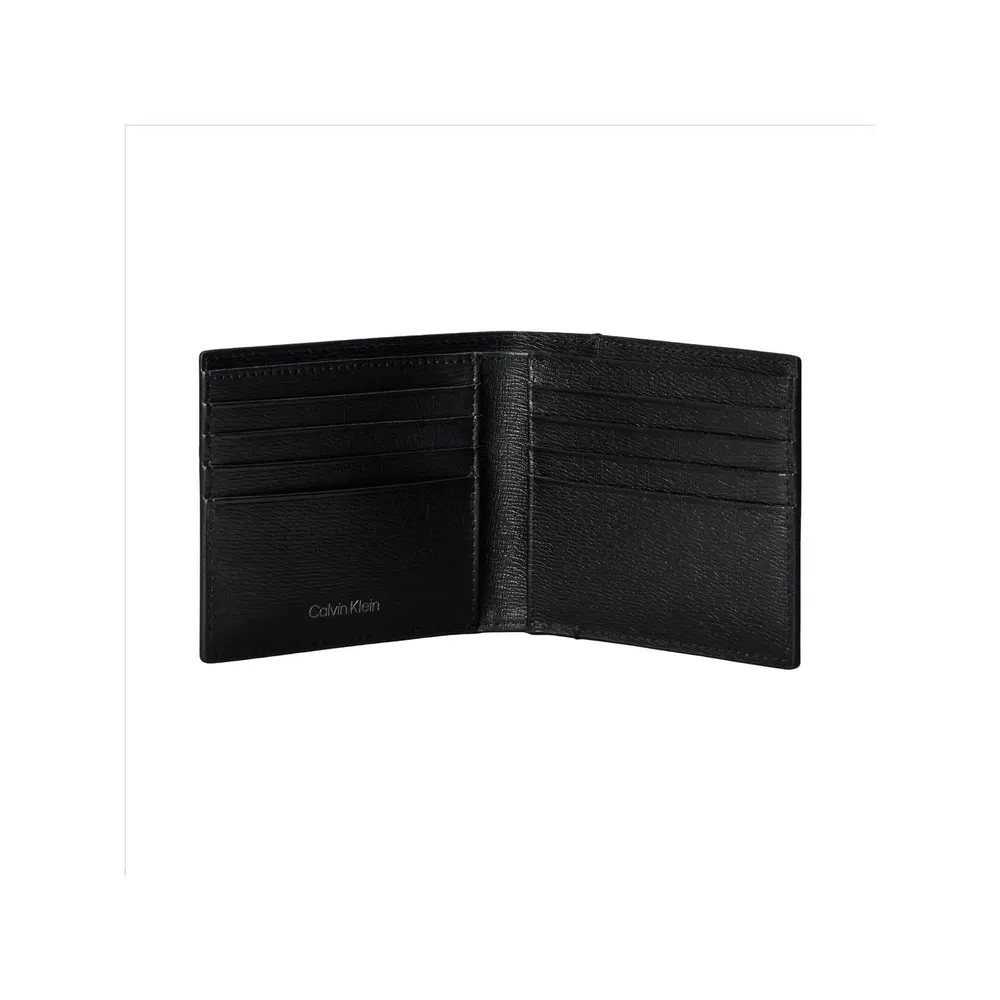 Calvin Klein Emblem Logo Leather Billfold Wallet detail 2