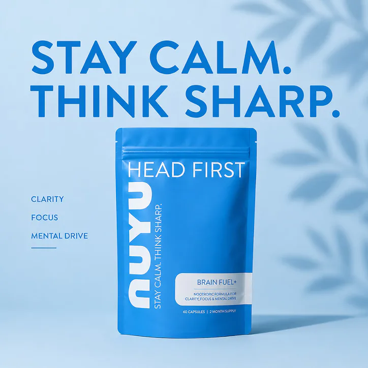 NUYU Head First Brain Fuel+ Nootropic Blend 60 Capsules, additional product view 2