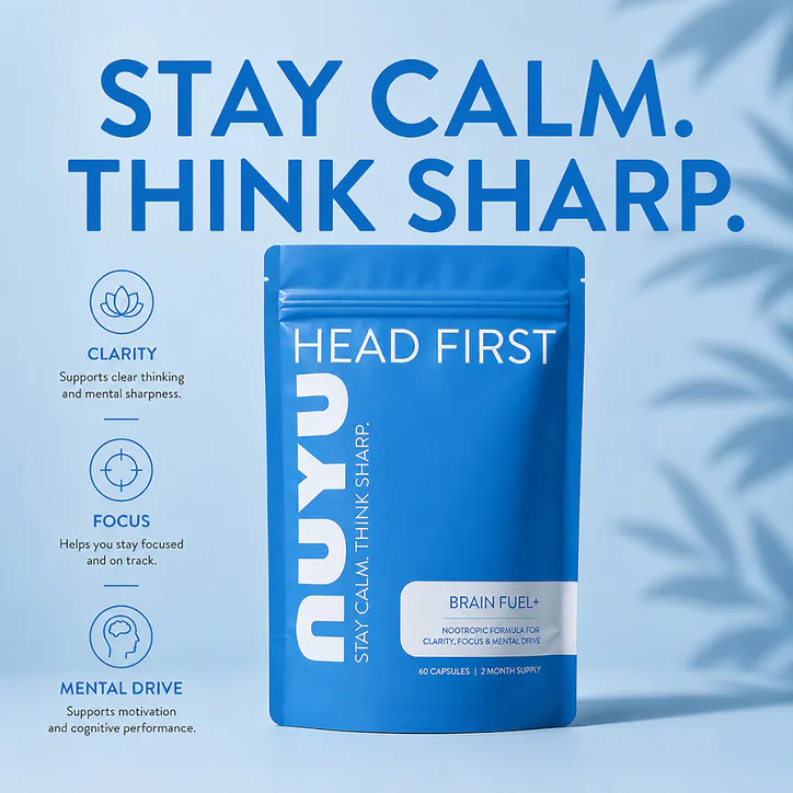 NUYU Head First Brain Fuel+ Nootropic Blend 60 Capsules, additional product view 3