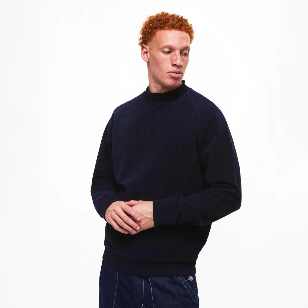 CP Company Embroidered Logo Crewneck Jumper detail 3