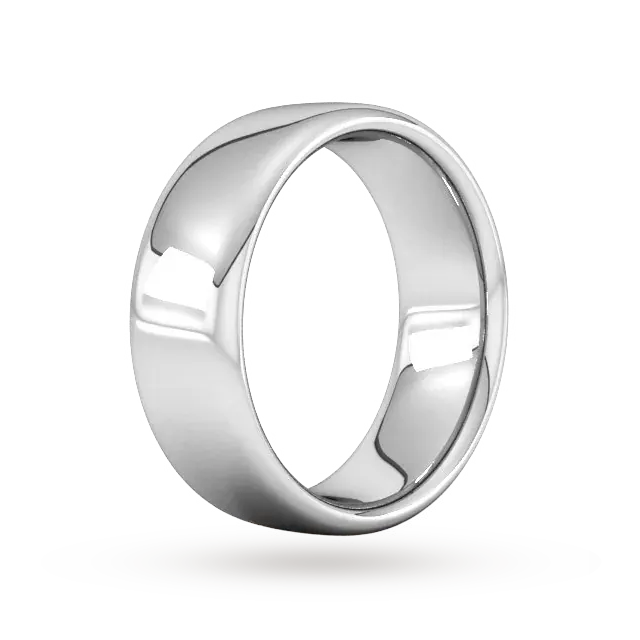 For Him 8mm Slight Court Extra Heavy Wedding Ring In 18 Carat Yellow Gold, additional product view 2