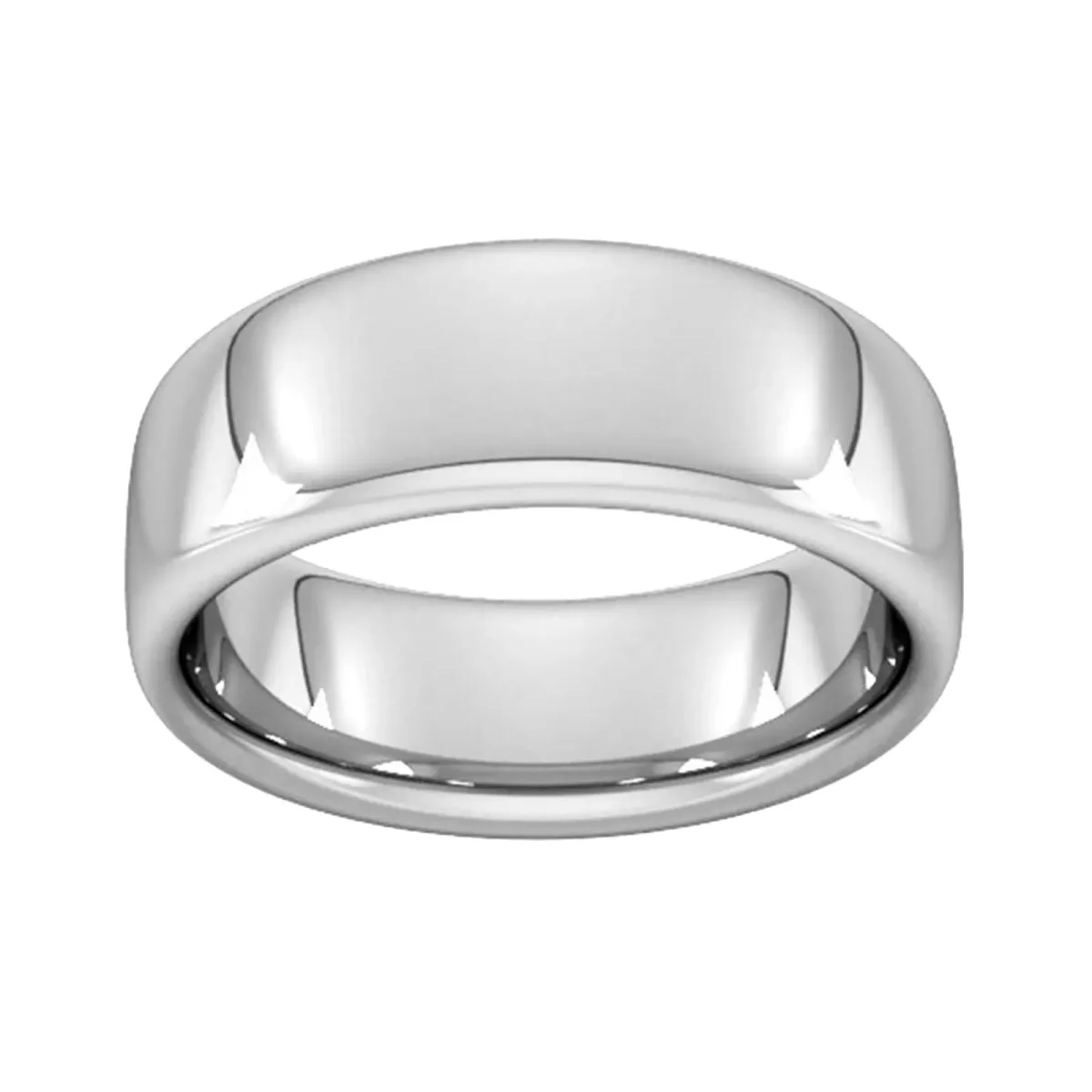 For Him 8mm Slight Court Extra Heavy Wedding Ring In 18 Carat Yellow Gold
