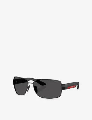 PRADA LINEA ROSSA PS 50ZS Rectangular-Frame Metal Sunglasses detail 3
