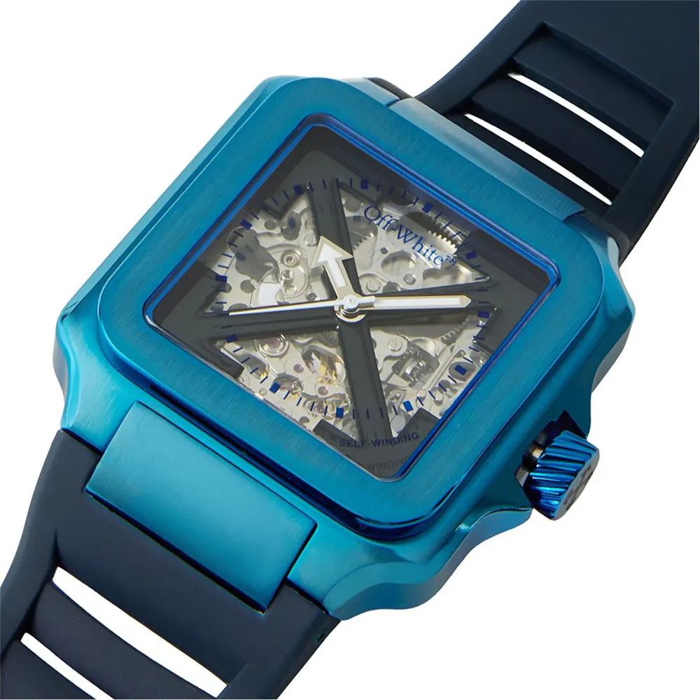 Off White Proto Automatic Watch in Blue/Black, additional product view 2