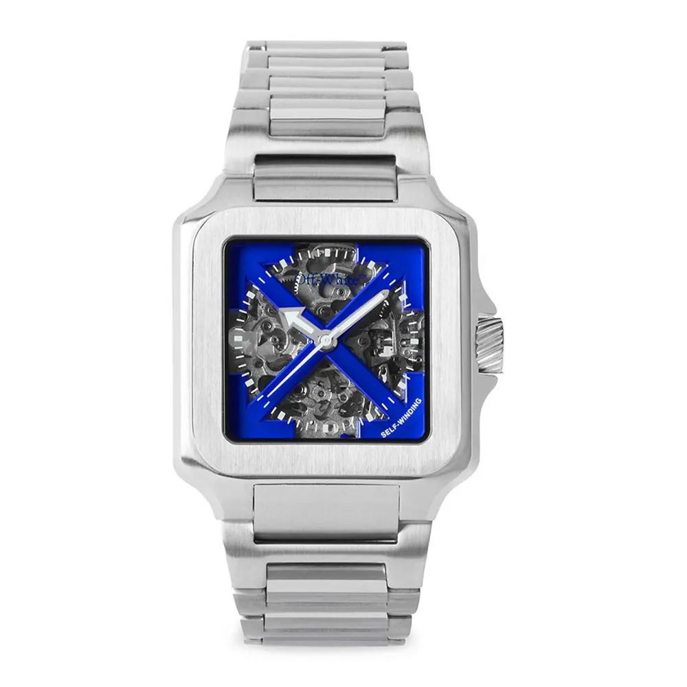 Off White Proto Automatic Watch in Blue/Silver – Accessories