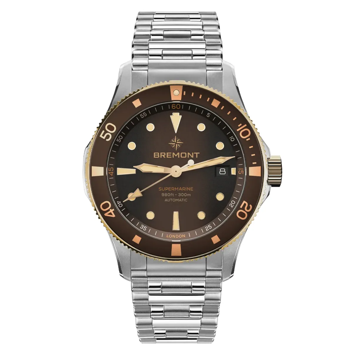 Bremont Supermarine 300M Date 40mm Mens Watch Brown