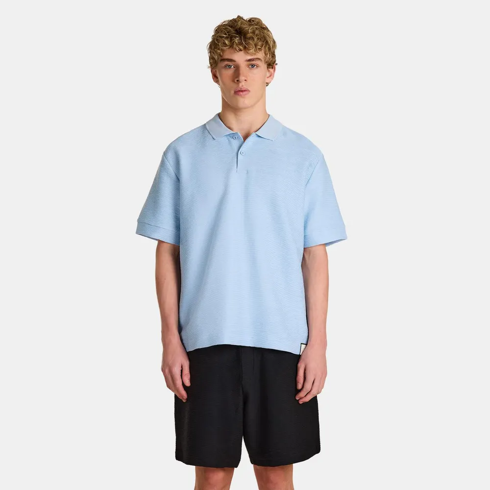 Prevu Men's Ottoman Short Sleeve Polo Shirt detail 3