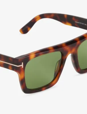 TOM FORD FT1337 Cyrus Rectangle-Frame Acetate Sunglasses detail 2