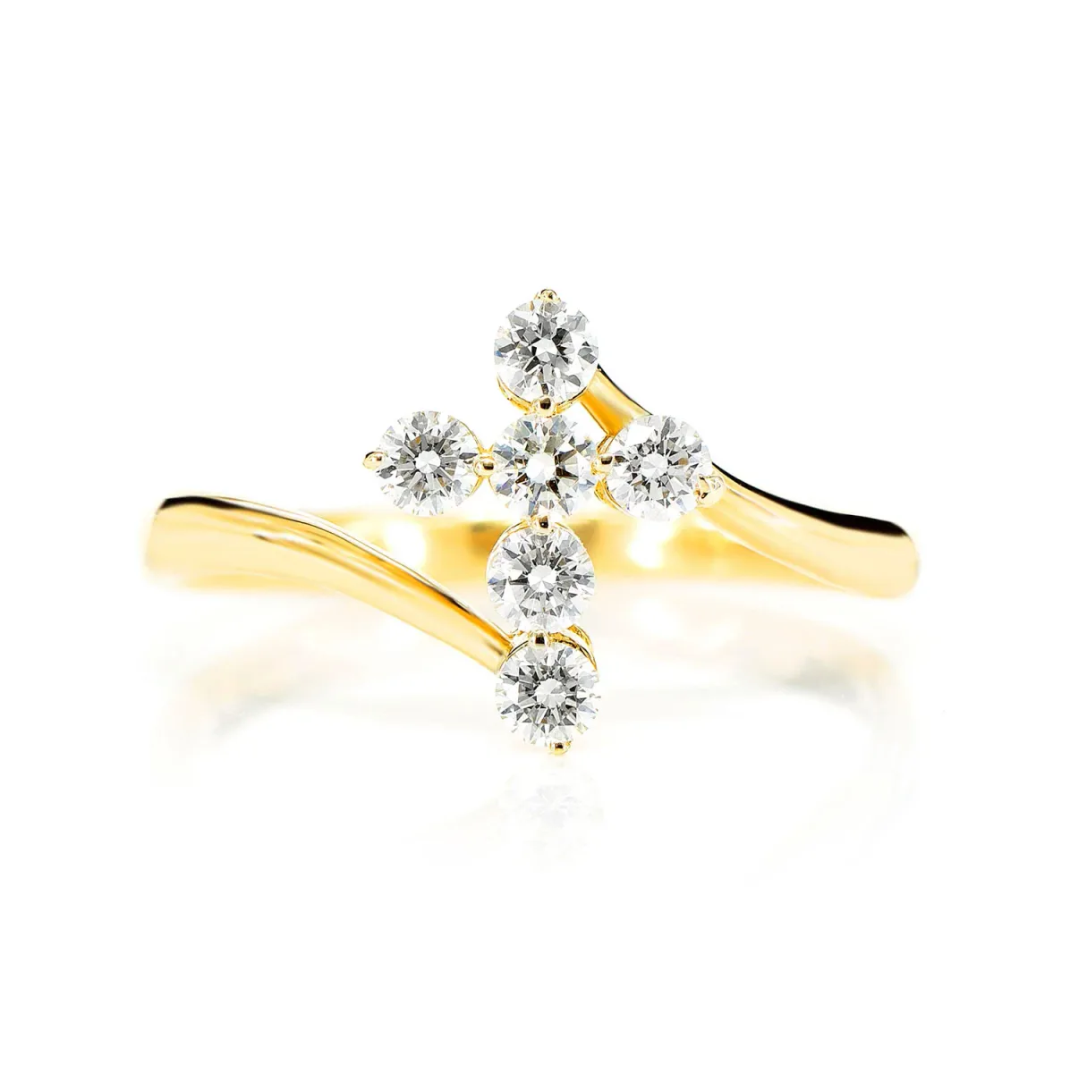 For Him Bypass Diamond Cross Ring in Rose Gold / Lab Grown Diamond – Ring