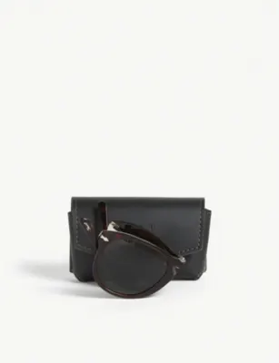 PERSOL Po2431 tortoiseshell square-frame sunglasses in HAVANA, additional product view 2