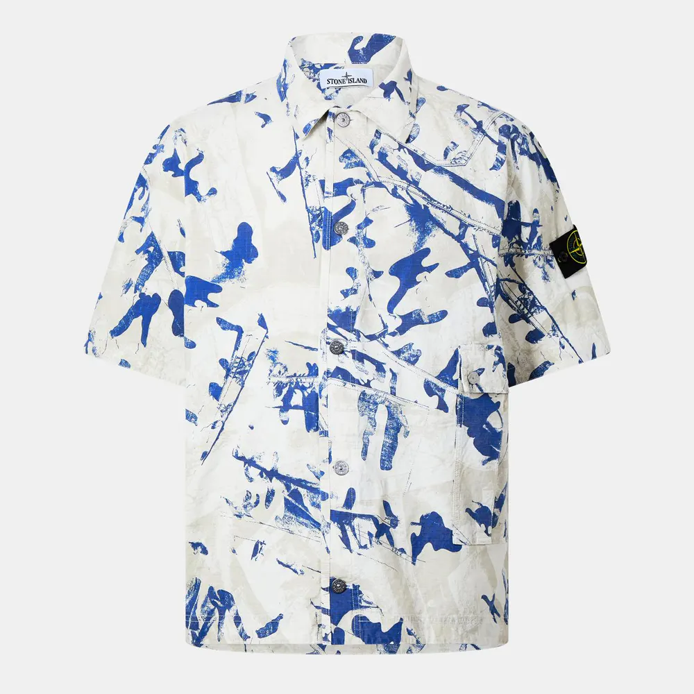 Stone Island Men's Camo Short Sleeve Shirt