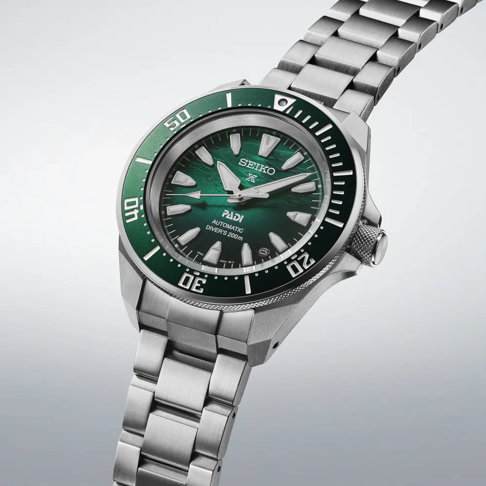 Seiko Prospex Prospex PADI 60th Anniversary 4R Compact Mechanical Diver's 41.7mm Mens Watch Underwater Green detail 2