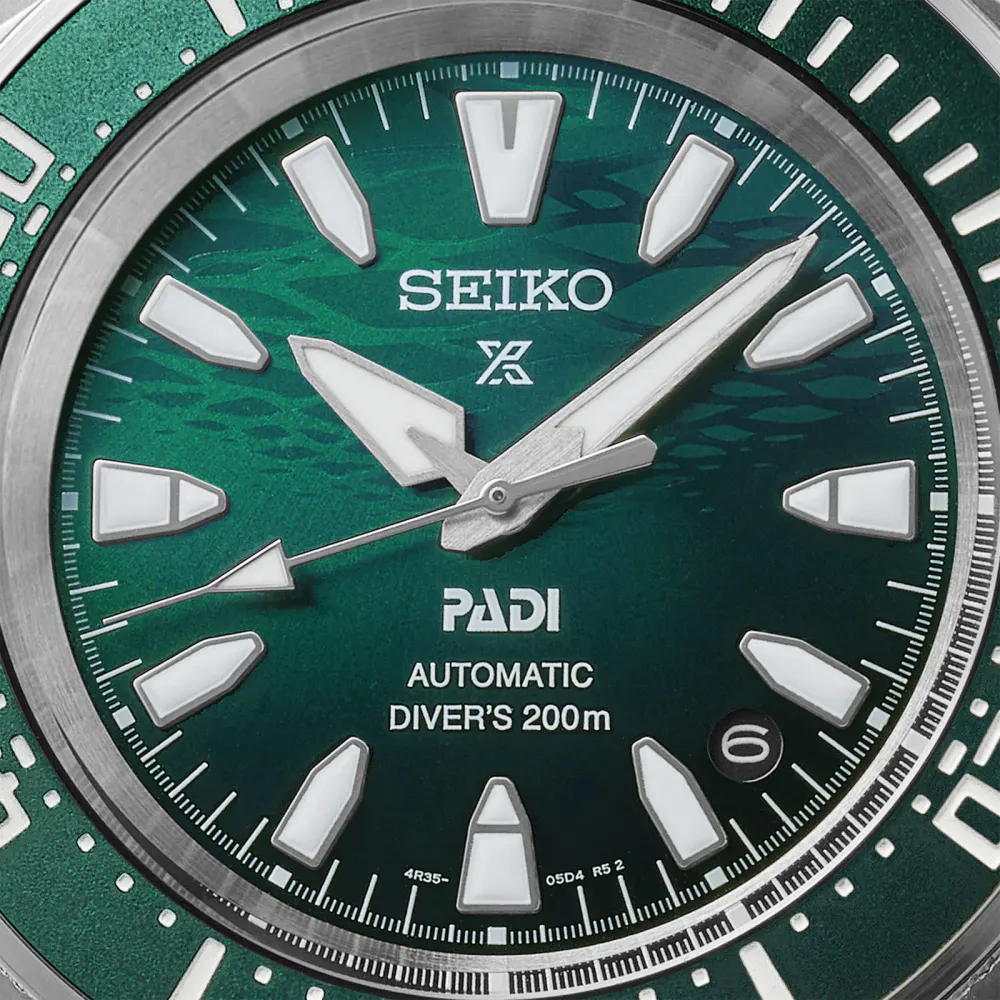 Seiko Prospex Prospex PADI 60th Anniversary 4R Compact Mechanical Diver's 41.7mm Mens Watch Underwater Green detail 3