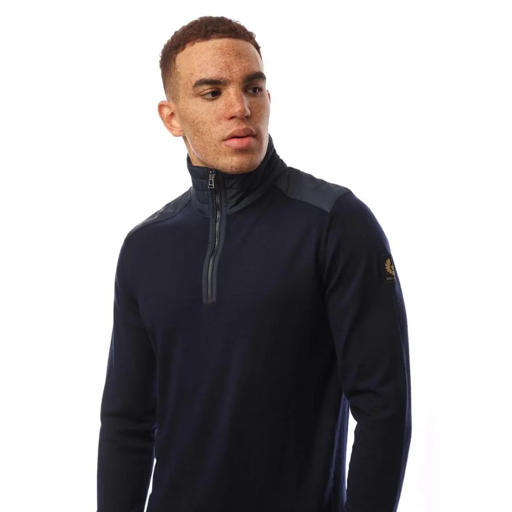 Belstaff Merino Kilmington Quarter Zip Jumper detail 2
