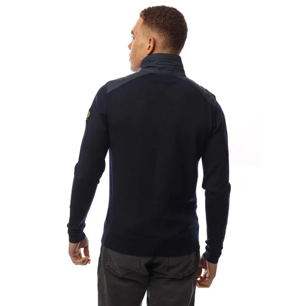 Belstaff Merino Kilmington Quarter Zip Jumper detail 3