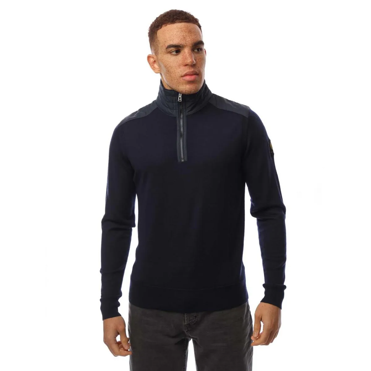 Belstaff Merino Kilmington Quarter Zip Jumper