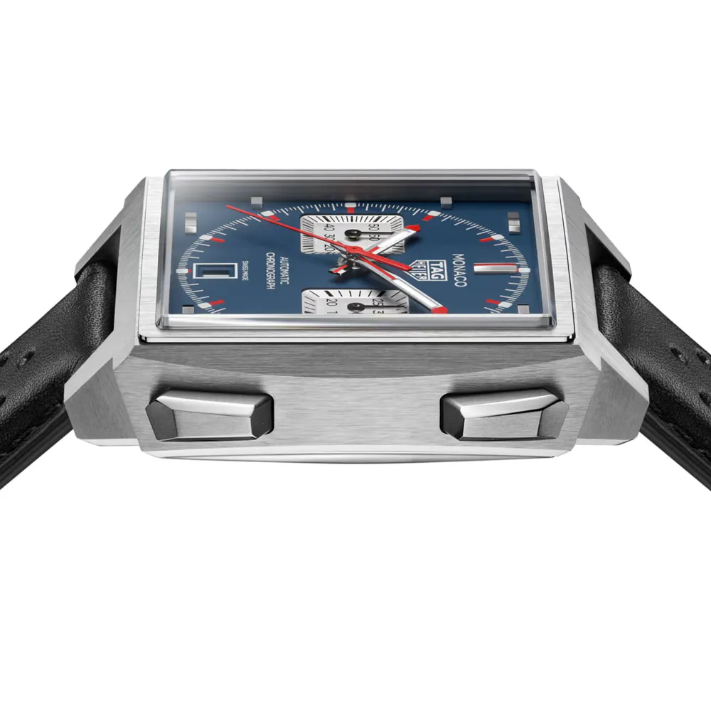 TAG Heuer Monaco Chronograph 39mm Titanium Mens Watch Blue in Blue, additional product view 2