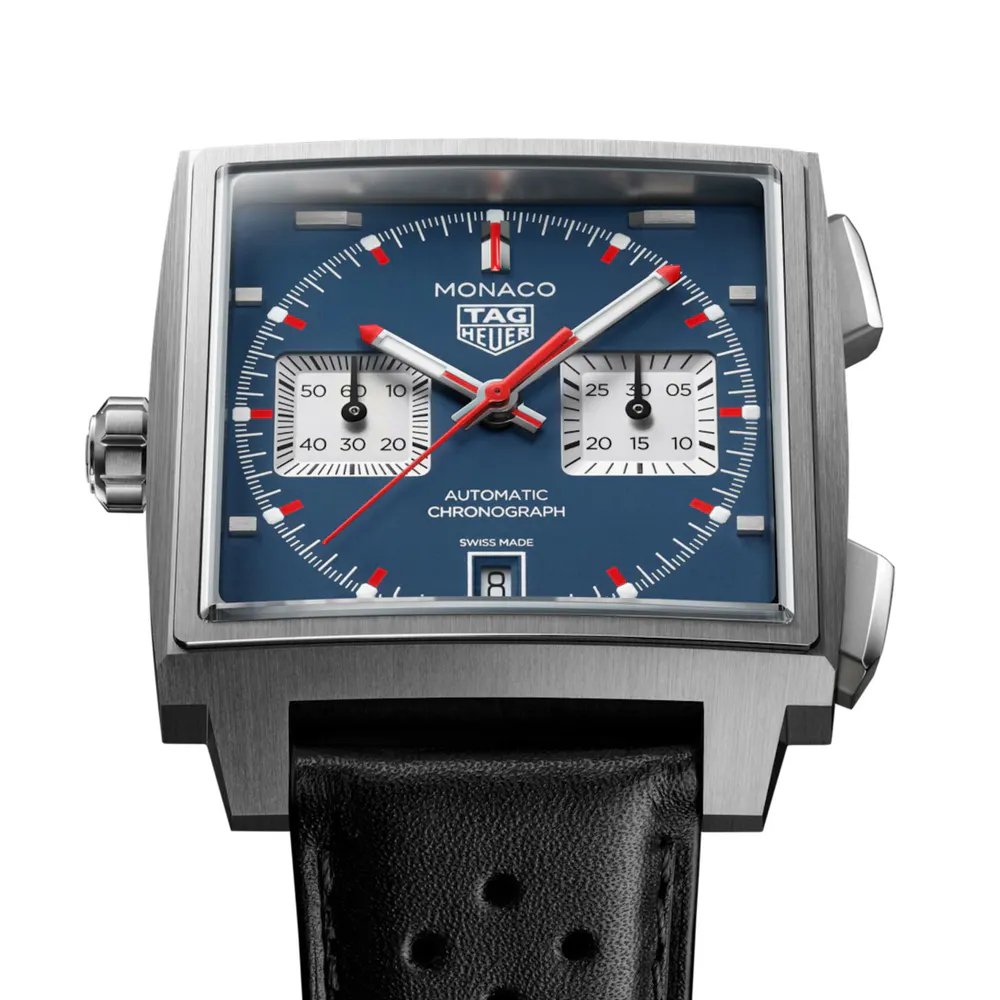 TAG Heuer Monaco Chronograph 39mm Titanium Mens Watch Blue in Blue, additional product view 3