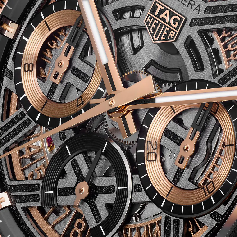 TAG Heuer Carrera Chronograph Extreme Sport 44mm Mens Watch Gold detail 3