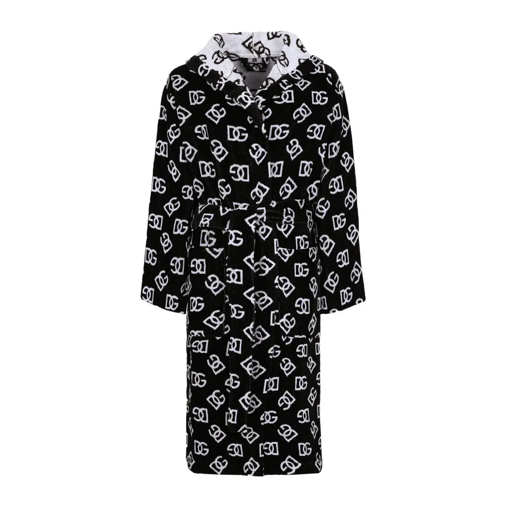 Dolce and Gabbana Casa Dolce&Gabbana Bath Robe in Cotton Terry Jacquard