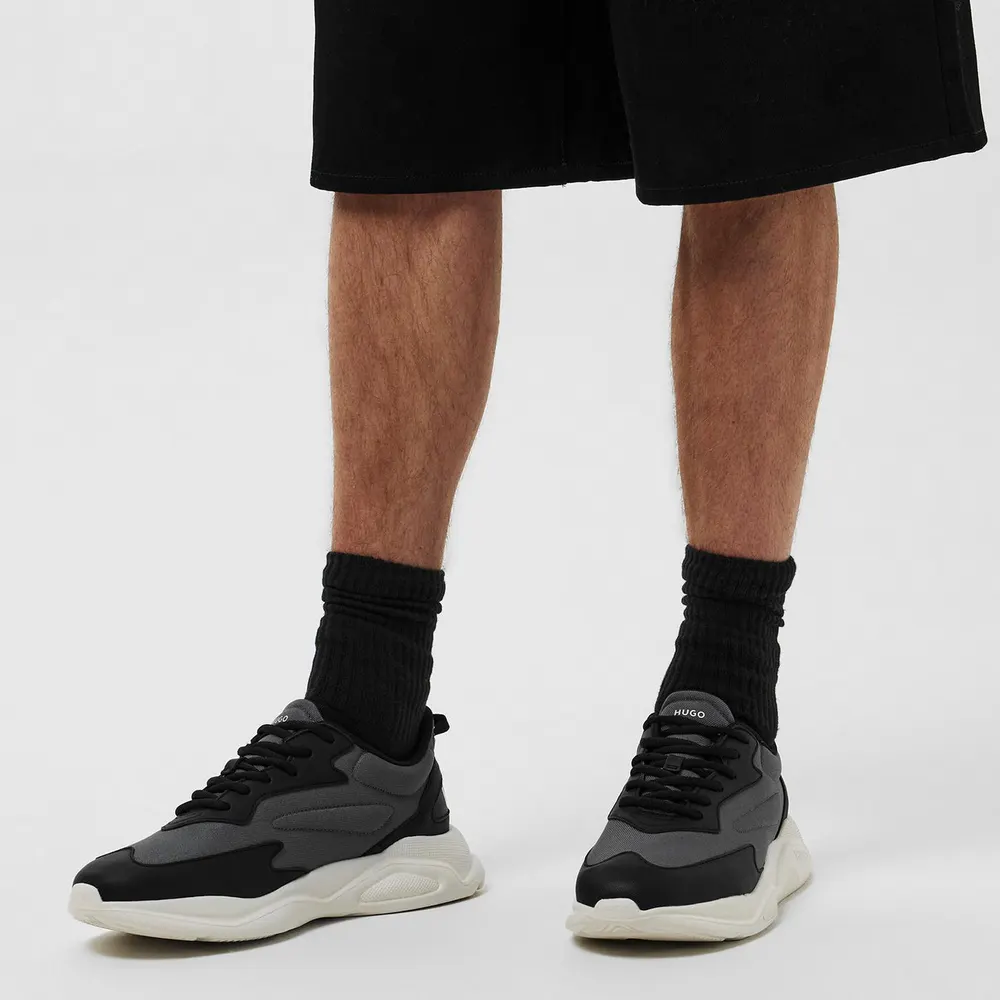 Hugo Men's Leon Runners in Grey 010, additional product view 3