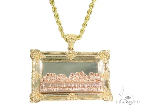 RINA - For Him FACTORY 10K Gold Last Supper Pendant Set 44367 in Rose Gold / 18 Inches – Pendant Set