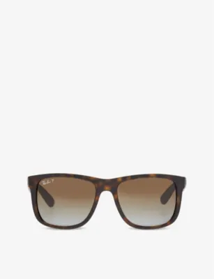 RAY-BAN RB4165 tortoise shell rectangle sunglasses