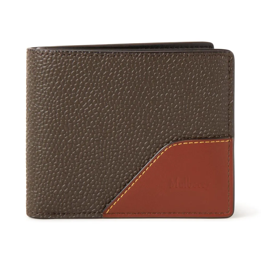 Mulberry Scotchgrain and Leather 8 Card Billfold Wallet