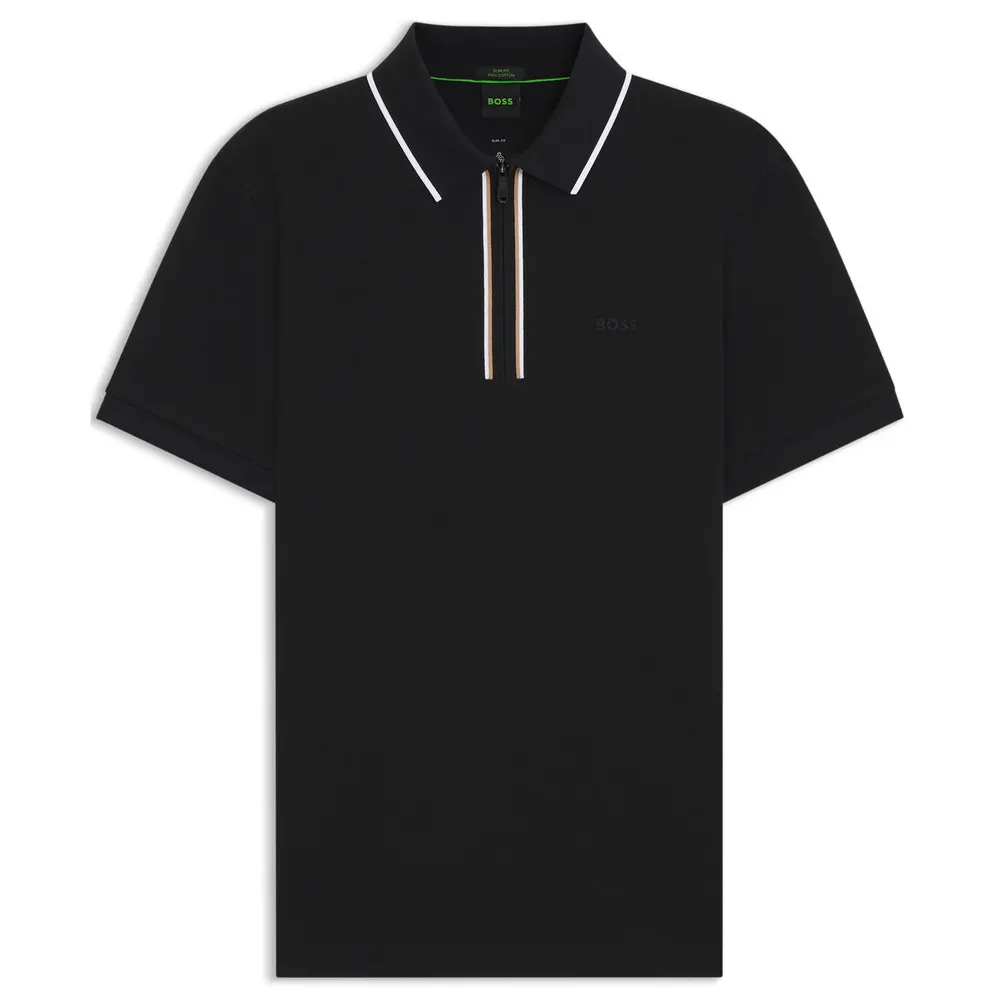Boss Mens BOSS GREEN Short Sleeve Zip Polo Shirt (Philix)