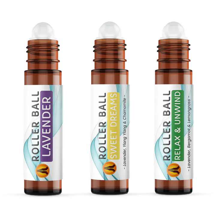 Aroma Energy 3pk Sleep Roller Ball Gift Set - Sweet Dreams Roll On Aromatherapy Essential Oil - 10ml