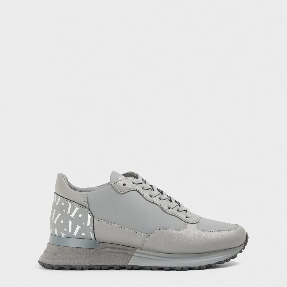 Mallet Men's Popham Low-Top Trainers in Tumb Grey Silv – Footwear