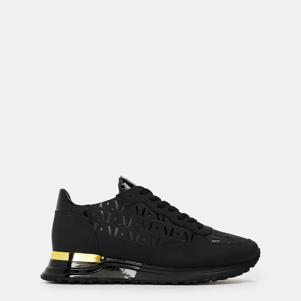 Mallet Men's Popham Low-Top Trainers in Black/Gold Mono – Footwear