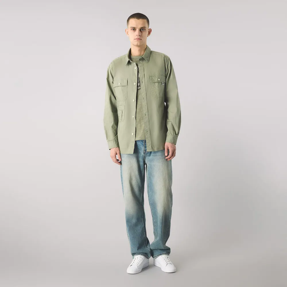 Pretty Green Men's Brentwood Long-Sleeve Plain Shirt detail 2