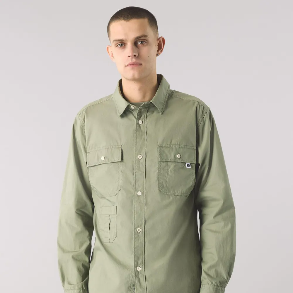 Pretty Green Men's Brentwood Long-Sleeve Plain Shirt detail 3