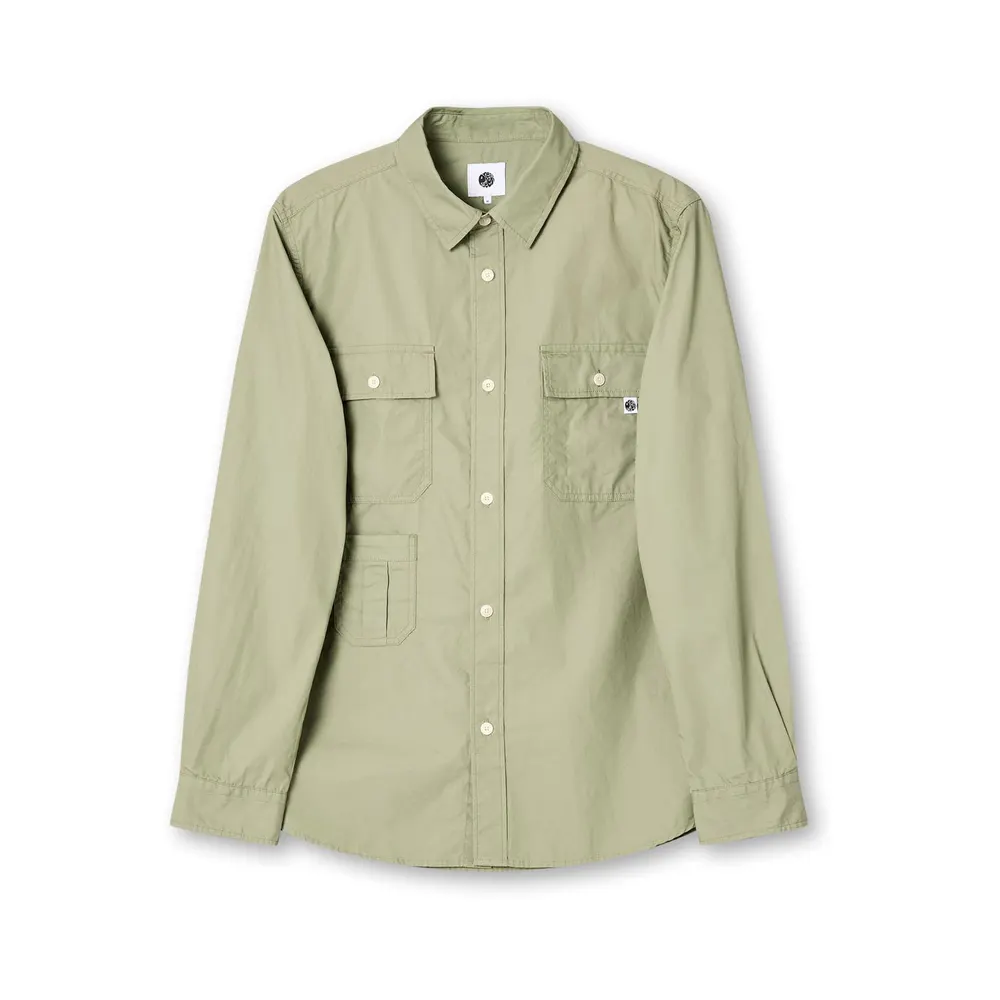 Pretty Green Men's Brentwood Long-Sleeve Plain Shirt