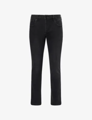 EMPORIO ARMANI J06 Slim-Fit Stretch-Denim Jeans - 33/30 in Medium Grey Denim – Mens | Jeans | Slim