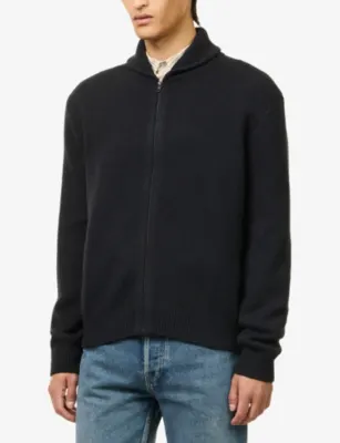 THE ROW Buffalo Zip-Up Wool-Blend Jumper detail 3