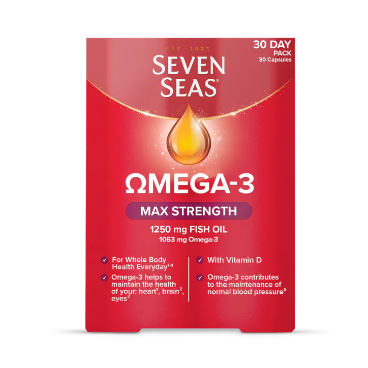 Seven Seas Omega-3 Fish Oil Max Strength With Vitamin D 30 Capsules – Vitamins & Supplements > Supplements > Omega & Fish Oils > Fish Oil
