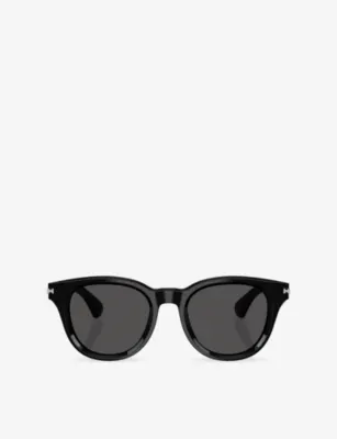 BURBERRY BE4439 Round-Frame Acetate Sunglasses
