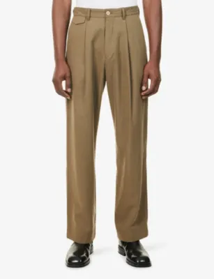 PAUL SMITH Straight-Leg Pleated Woven Trousers detail 3