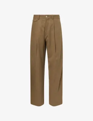PAUL SMITH Straight-Leg Pleated Woven Trousers