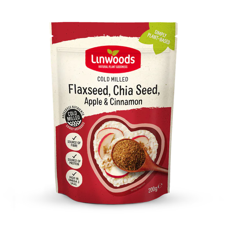 Linwoods Milled Flaxseed, Chia Seed, Apple & Cinnamon 200g