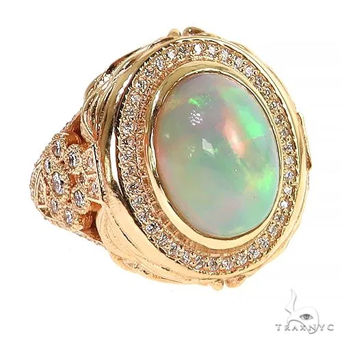 RINA - For Him CUSTOM Galaxy Opal Diamond Ring 68752 in Rose Gold / 10 – Ring