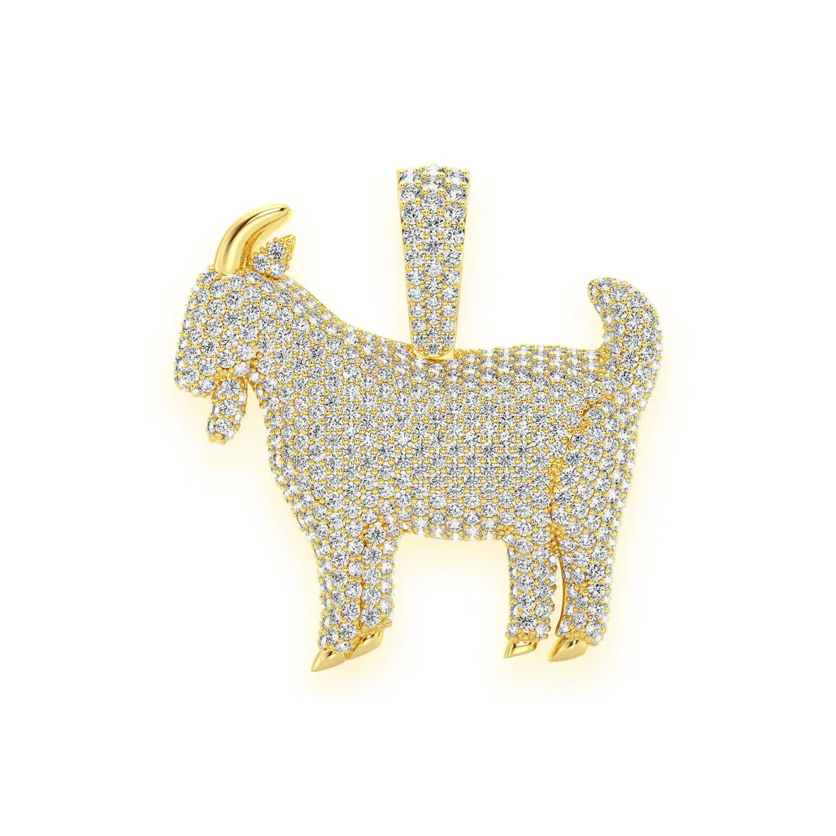 For Him Goat Diamond Pendant in 3.75ctw / Yellow Gold / Natural Diamond – Pendant